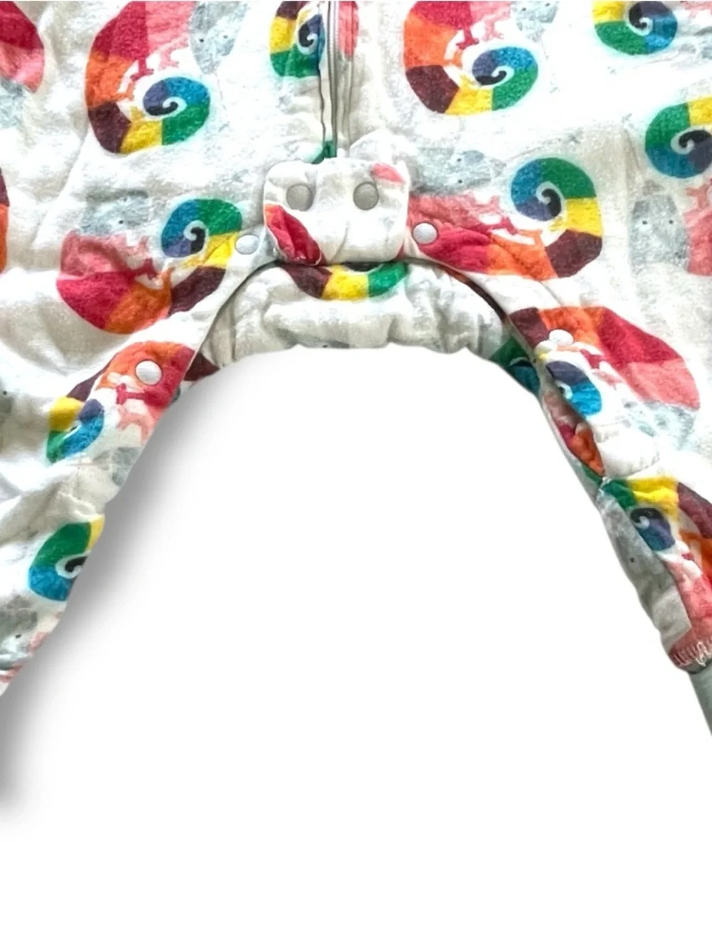 World of Eric Carle Baby Nest Pajamas Rainbow Chameleon Print Zip Snap Sleeper